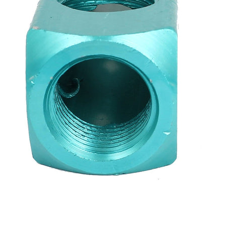 Front view of Half Inch Pt Thread 3 Way Quick Connect Air Pneumatic Manifold Block Splitter, corrosion-resistant design.