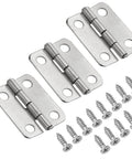 Mini Metal Hinges Set 60 Pcs 16x13mm 180 Degree for Small Wooden Boxes with Plated Iron Construction