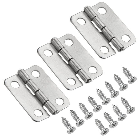 Mini Metal Hinges Set 60 Pcs 16x13mm 180 Degree for Small Wooden Boxes with Plated Iron Construction