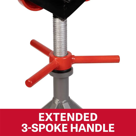 Rock Solid Heavy Duty Pipe Jack Stand With Smooth Rolling Pvc Casters And Beefy Steel Rollers For Haulin Giant Pipe Up To 36 Inches Wide While Nailing 2500 Lb Loads On Any Garage Floor