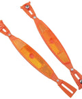 Orange Mountain Bike Reflector Set With Spoke Light And Tail Light Includes Screws Weatherproof Reflective Safety Gear For Night Rides