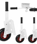 Smooth Rolling No Sweat Soccer Goal Dolly With High Lift Puncture Proof Tires; heavy duty dolly with rubber wheels and gripping handles.