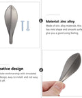 Dope Loquat Leaf Zinc Alloy Cabinet Pulls And Drawer Handles Set In Pearl Gray Finish with screws included