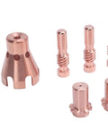 Dope Welding Consumables Kit For 100L And Tweco Mini Guns Featuring brass nozzles and contact tips for MIG welding.