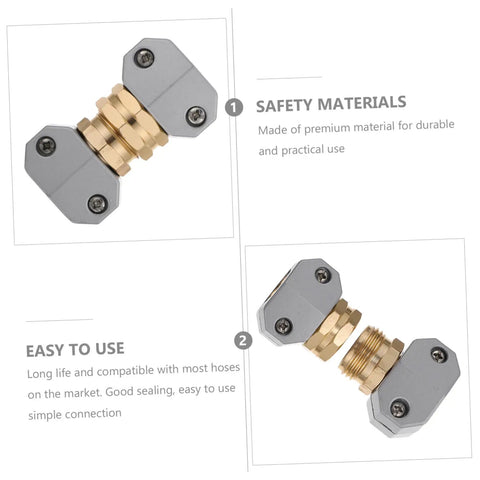 Premium 3-Piece Garden Hose Repair Kit Featuring Quick Disconnect Connectors And Flexible Fittings For Easy Fixing Of Leaks Or Breaks In Your Outdoor Water Hoses To Save You Time And Money This Essential Hose Maintenance Accessory Works Perfectly With gray brass hose connector