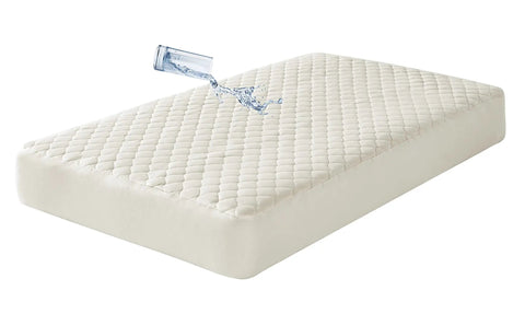 Spillproof Waterproof Crib And Toddler Mattress Protector With Quilted Organic Cotton Top Layer Ultra Soft Fitted Pad Cover Waterproof