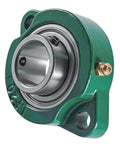 1 Inch Cast Flange Bearing With Two Holes For TGS07 LF205 Replacement A Real Workhorse For Snow Spreader Gear Heavy Duty Bearing Easy Install Reliable Performance For Spreader Systems, green 2-bolt flange bearing