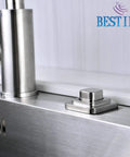 Square Design Garbage Disposal Air Switch Kit With Single Outlet UL Listed E530042 brushed nickel finish on sink