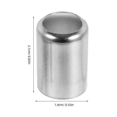 Solid Stainless Steel Hydraulic Hose Crimping Sleeves 100 Pcs Heavy Duty Ferrules, 2.1cm x 1.4cm