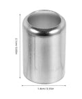 100 Pcs Stainless Steel Hose Sleeve Ferrules High Pressure Hydraulic Crimp Fittings Secure Grip Leak Proof Pipe Connections Resist Corrosion Wear Rust Zero Sweat Heavy Duty Industrial Pipelines Complex Systems Shop Or Garage Fixes And Reliable Service, 1.4cm x 2.1cm