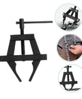 Heavy Duty Dirtbike Chain Tensioner And Motorcycle Chain Adjuster Hand Tool Crafted From Hella Tough Steel, black metal design.