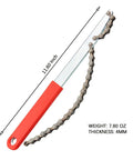 Chain whip included in All In One Bike Cassette Tool Set Pro Grade With Chain Whip And Freewheel Lockring Removal, red handle