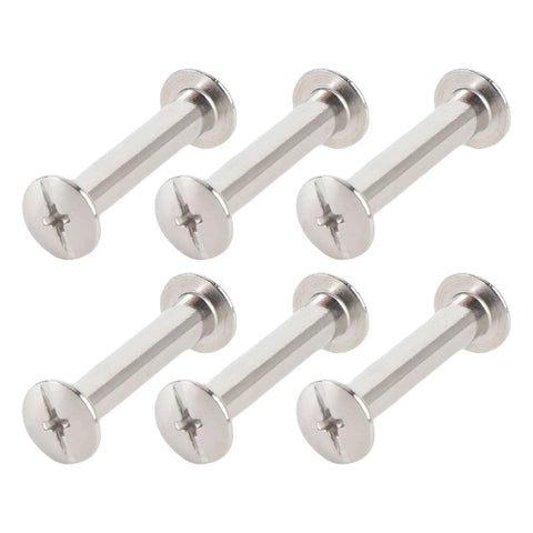 30 Sets M4 Stainless Steel Rivets And Screws Kit Pro Grade Fasteners For Leather Binding And Decorative Projects Flat Round Fence Cleats