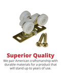 Commercial Grade Pocket Door Hardware Kit With Top Hung Nylon Wheel For Pocket And Sliding Doors, 125 Lb Capacity