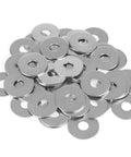 HELIFOUNER stainless steel flat washers, 50 pcs, 1 in outer diameter, 5/16 in inner hole, 0.055 in thick