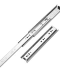 Two Pack Heavy Duty Steel Drawer Slides With Smooth Silent Glide 24 Inch Length White Zinc Finish Thickened Ball Bearing Runners Soft Close Mute Action For Wardrobe Cabinets And Desks