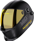 Auto Darkening Welding Helmet With True Color Clarity And Large Viewing Area, Solar Or Rechargeable Battery, Wide Shade Range Four To Thirteen, Four Arc Sensors, Workhorse Welder Mask For TIG MIG ARC Grind, side view