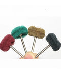 Four Nylon Abrasive Wheels from the Must-Have 10-Piece Nylon Abrasive Wheel Kit With 120 To 600 Grit for metal polishing.