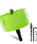 3 Inch Bi Metal Hole Saw Kit With Arbor Built Like A Tank To Rip Through Wood Metal And Drywall With Zero Fuss includes drill and hex key.