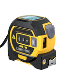 Built Tough 3 In 1 Laser Tape Measure With 130 Foot Range And 16 Foot Digital Ruler showing digital display and controls.