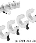 Six Pack Fixed Locking Shaft Collars Heavy Duty Carbon Steel Zinc Plated Corrosion Free Perfect For Linear Rails Motors Gearboxes rail shaft stop collar