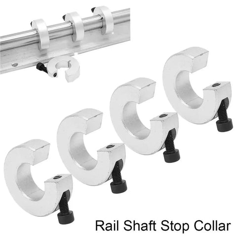 Six Pack Fixed Locking Shaft Collars Heavy Duty Carbon Steel Zinc Plated Corrosion Free Perfect For Linear Rails Motors Gearboxes rail shaft stop collar
