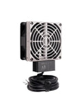 One Piece Heavy Duty Industrial Cabinet Heater Stops Freezing and Moisture Buildup Includes Adjustable Thermostat 220V Electric Heat Unit mounted with wiring.