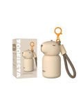 Snag This On The Fly Mini Insulated Water Bottle Featuring Double Wall Vacuum Seal Technology in capybara design, 120ml size, portable.