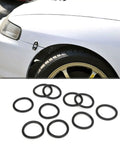 10 Pack Bumper Fasteners Replacement Quick Release Clips For Cars Rubber Gasket Bands Universal Safe Mounts on white car