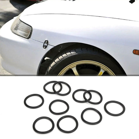 10 Pack Bumper Fasteners Replacement Quick Release Clips For Cars Rubber Gasket Bands Universal Safe Mounts on white car