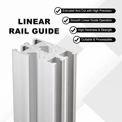 Two Pack European 550mm Aluminum Extrusion Profile 30x10mm Anodized Linear Rail For 3D Printer And CNC Machine Projects