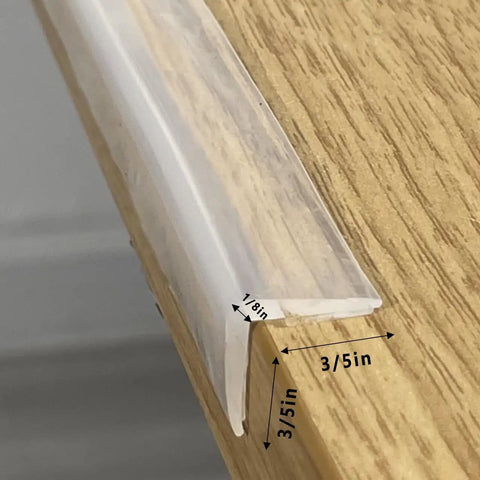 Clear 100 Percent Silicone Edge Guards For Tables And Furniture Kid Proofing Corner Bumpers With Pre Taped Adhesive on wood edge