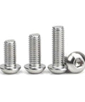 M5 X 5mm Button Head Socket Cap Screws 304 Stainless Steel Full Thread Metric Hex Bolt Quantity 50 with varied lengths.