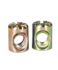 Heavy Duty M6 Barrel Nuts for Flat Pack Furniture Including Horizontal Hole Dowel Insert Nut Carbon Steel 10mm Available in Packs of 2 5 or 10