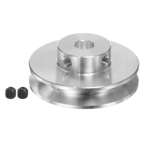 V Type Pulley With 7mm Bore And 41mm Outer Diameter Aluminum Alloy Single Groove For 4 To 5mm PU Round Belts Fits Motor Shafts