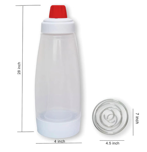 Two Pack Pancake Batter Dispenser Bottles, 1000ml Capacity, Mess Free Pouring For Pancakes, Muffins, Cupcakes, and mixing insert