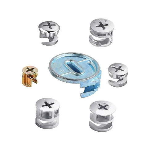 50Pcs 10-12-15-25mm Thickening Three In One Connector Eccentric Wheel Cam Lock Fittings For Panel Furniture Hardware Durable