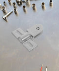 Heavy Duty Zinc Alloy Door Pivot Hinges For Glass Shower Doors With Silver Finish on metal surface