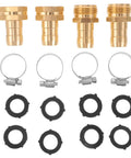 Get Your Garden Hose Back On Track With This Awesome Brass Repair Connector Set Featuring Stainless Steel Clamps And Easy Male Female Hose Coupling Kit For Quick Fixes Without The Hassle.