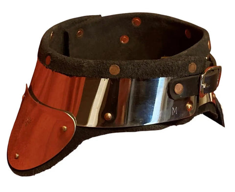 Stainless Steel And Leather Gorget For SCA Rapier Longsword And Medieval Armor Combat Built To Last Tough As Nails Heavy Duty 18 Gauge