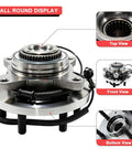 Front view of Front Wheel Bearing And Hub Assembly For Ford F150 2018 2019 2020 4WD 6 Lug With ABS 4x4 No Nonsense Direct Replacement