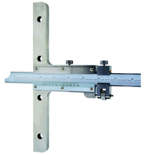 Vernier Depth Gauge 0 To 12 Inch Range Pro Grade Precision Tool With 0.0015 Inch Accuracy And 0.001 Inch Vernier Reading Hardened Stainless Steel Base And Faces Micro Lapped Finish Optional Wider Extension Base For Extended Reach, stainless steel depth gauge with extension base