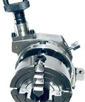 3 Inch Tilting Rotary Table With 70mm 4 Jaw Independent Dog Chuck And M6 Clamp Kit For Milling And Metalworking Gear, close-up view