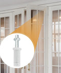 Heavy Duty Bifold Door Top Pivot Hardware Kit For Smooth Closet And Barn Door Upgrades Quick Swap Replacement Pieces displayed with pivot hinge.