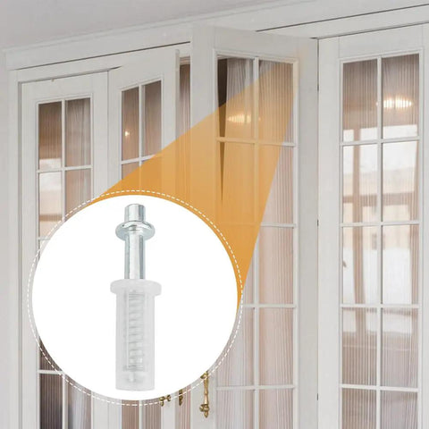 Heavy Duty Bifold Door Top Pivot Hardware Kit For Smooth Closet And Barn Door Upgrades Quick Swap Replacement Pieces displayed with pivot hinge.
