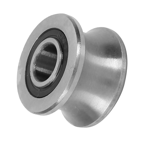 Round Bottom Track Groove Pulley Bearing for Industrial Automation and Photography Equipment Stainless Steel Sliding Roller 8x22.5x14.5mm Quiet Smooth Motion High Precision Durable Design, side view