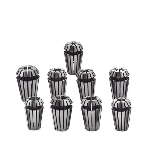9Pcs ER16 Spring Collet Set For CNC Milling Lathe And Engraving Machines, Gripping Range 1/8 To 3/8 Inch, 1065 Carbon Steel