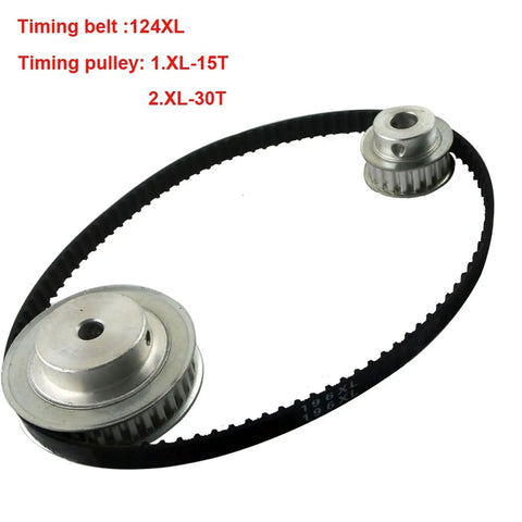 XL Timing Belt Pulley Set With Two To One Reduction Ratio For Cnc Lathe And Milling Machines Rock Solid Aluminum Gears with 124XL belt