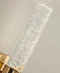 Modern LED Crystal Wall Sconces Bring A Hella Soft Up And Down Glow Perfect For Bedside Reading Or Living Room Vibes Quick Snap Install Solid Construction In A Snazzy Two Pack Vanity Lighting Set For Home Decor with clear bubble glass.