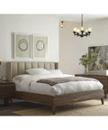 Bedroom with Two Light Semi Flush Ceiling Fixture In Etched Umber Finish Twelve Inch Wide Modern Hallway And Living Room Lighting